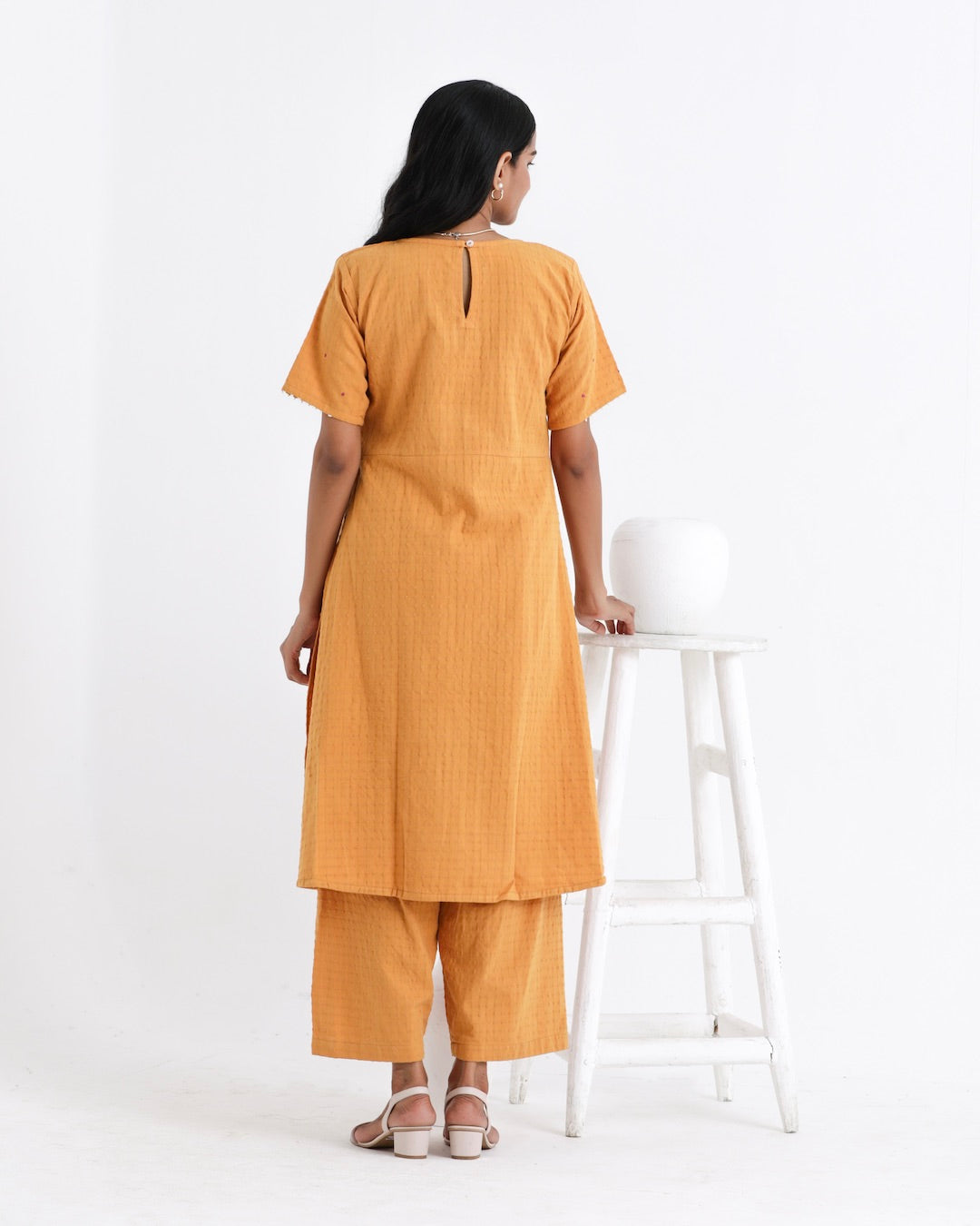 Shop earthy yellow kurta palazzo tunic set from Bebaak : Festive wear and casual wear
