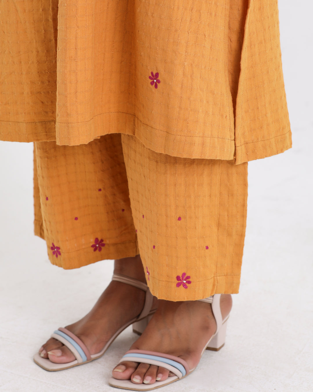 Shop earthy yellow kurta palazzo tunic set from Bebaak : Festive wear and casual wear