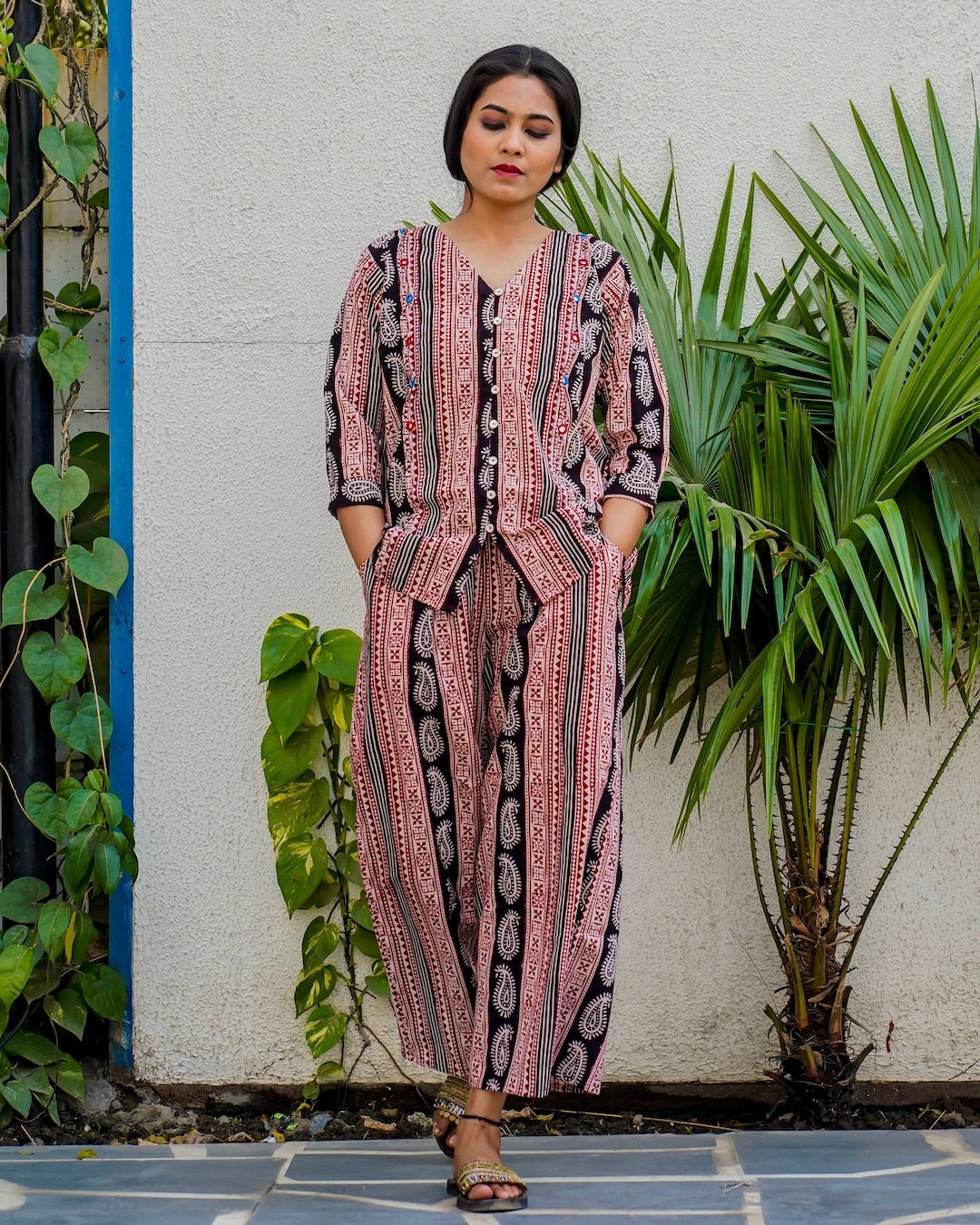 Shop Bagh print geometric co-ordinate online at bebaakstudio.com