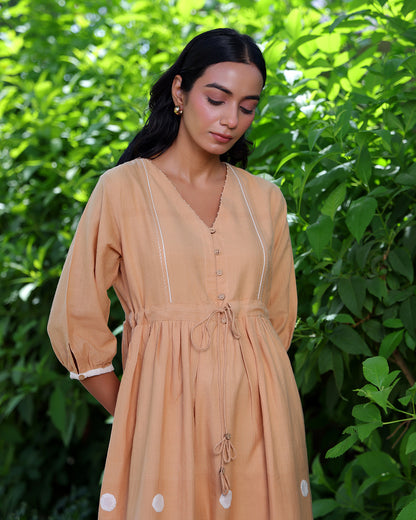 Siennna Beige Handwoven Maxi Dress