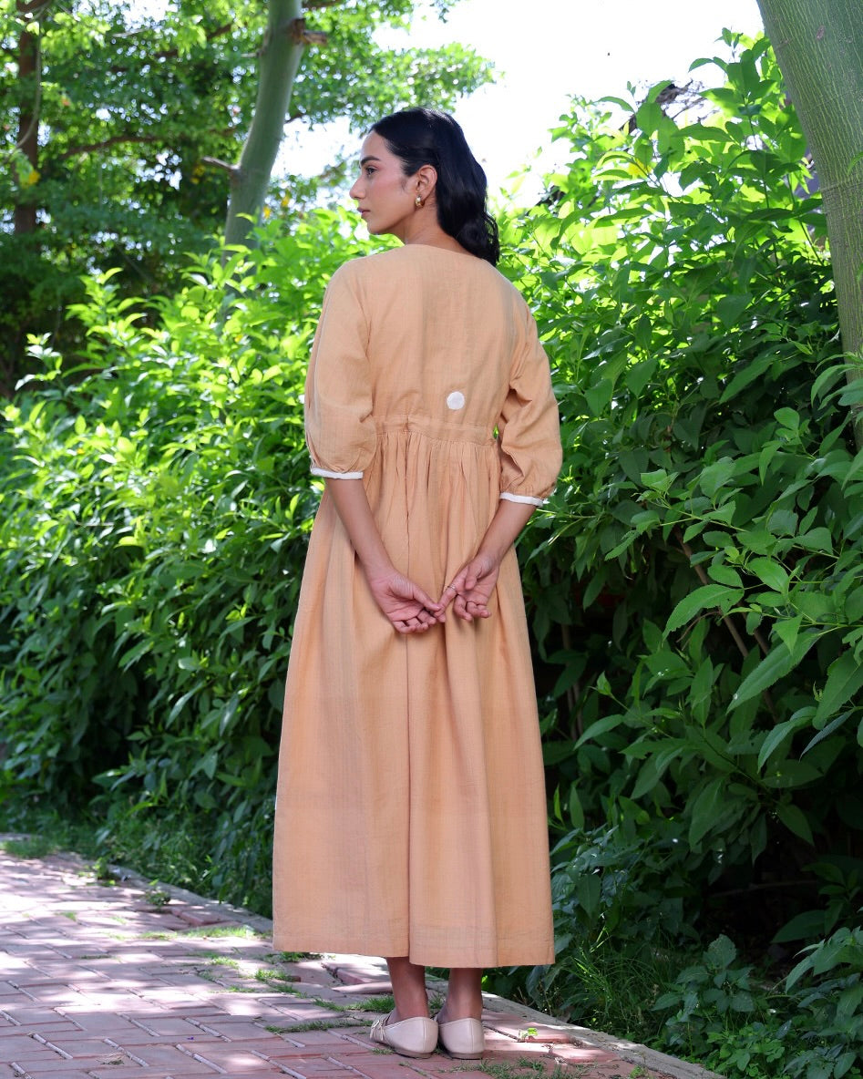 Siennna Beige Handwoven Maxi Dress