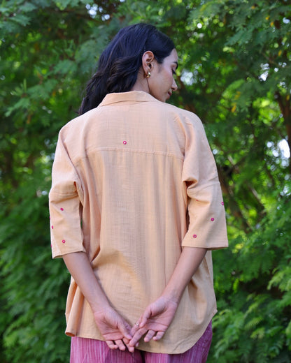 Beige Mirror Anti fit Shirt