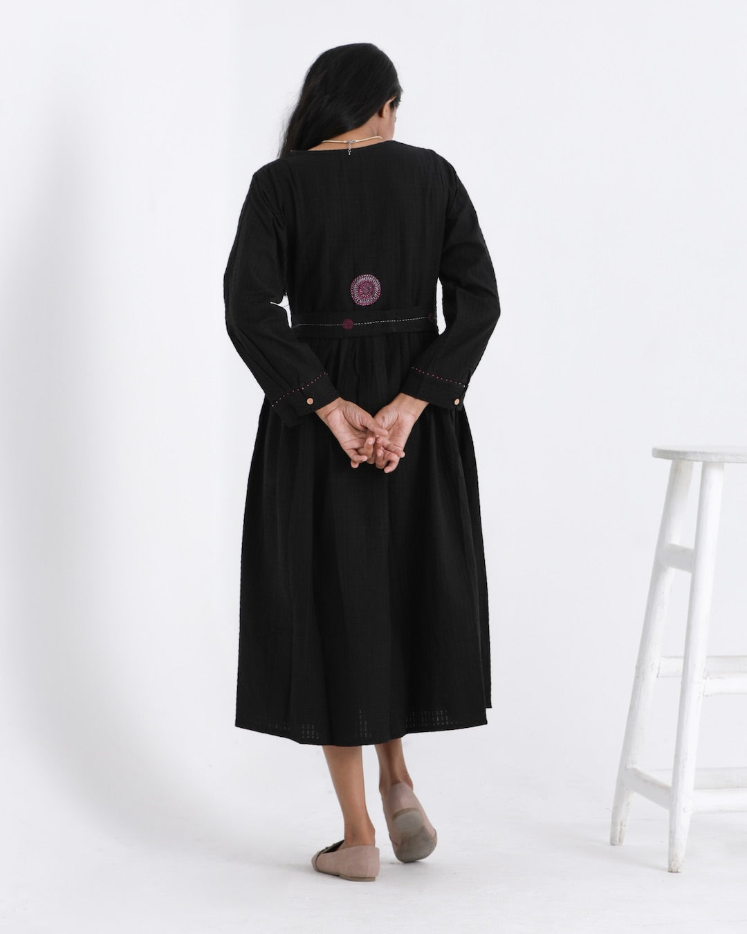 Shop black pleat dress online at bebaakstudio.com