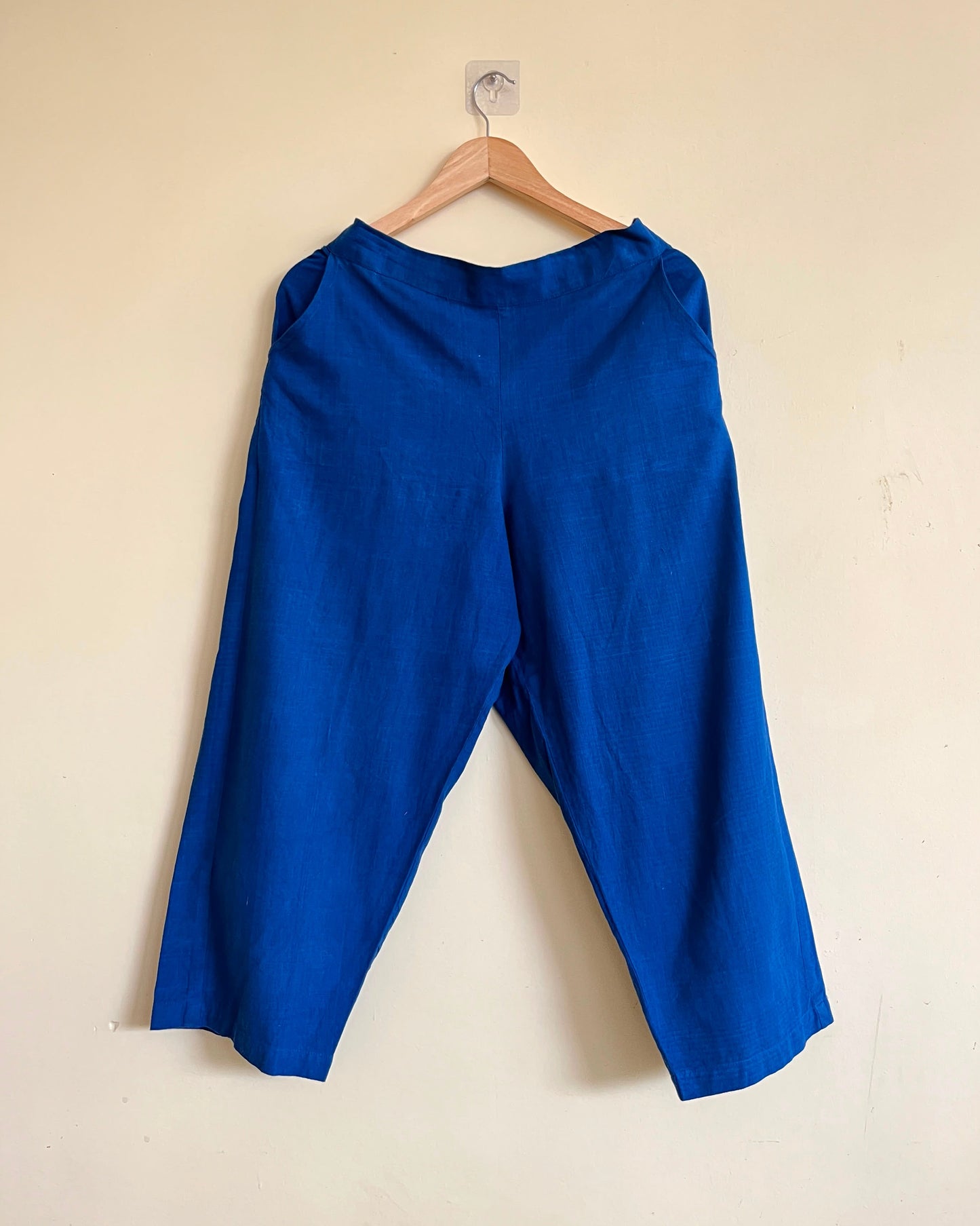 Shama Mirror Blue Handwoven Cotton Kurta set