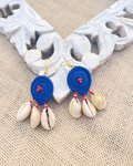 Handcrafted up cycled textile boho earrings