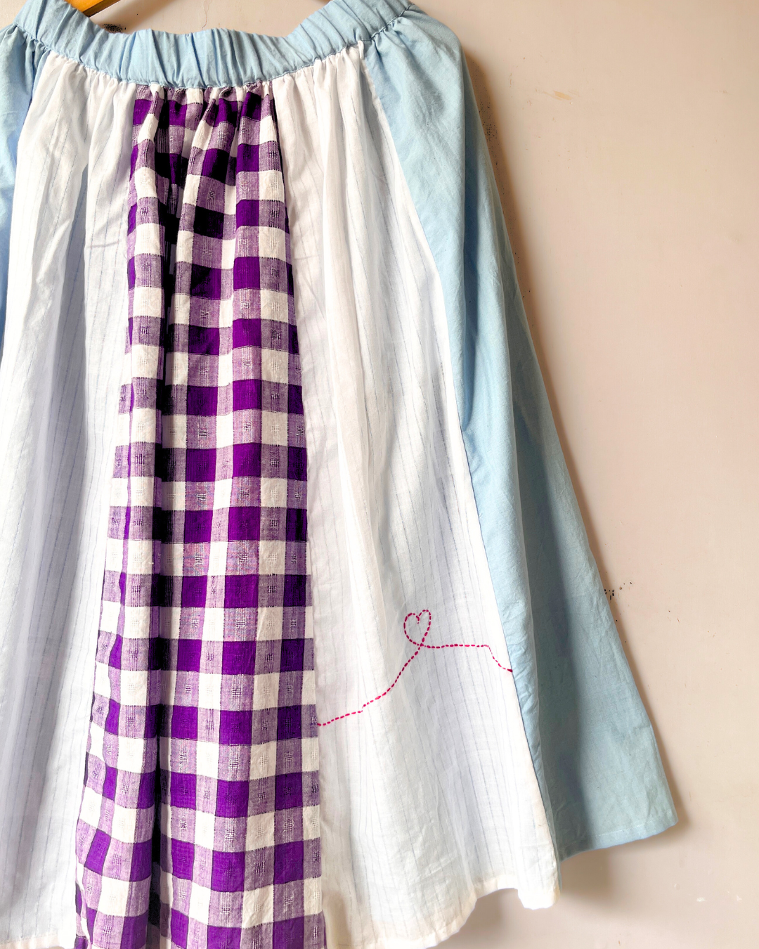 Shop color block cotton Skirt online at bebaakstudio.com