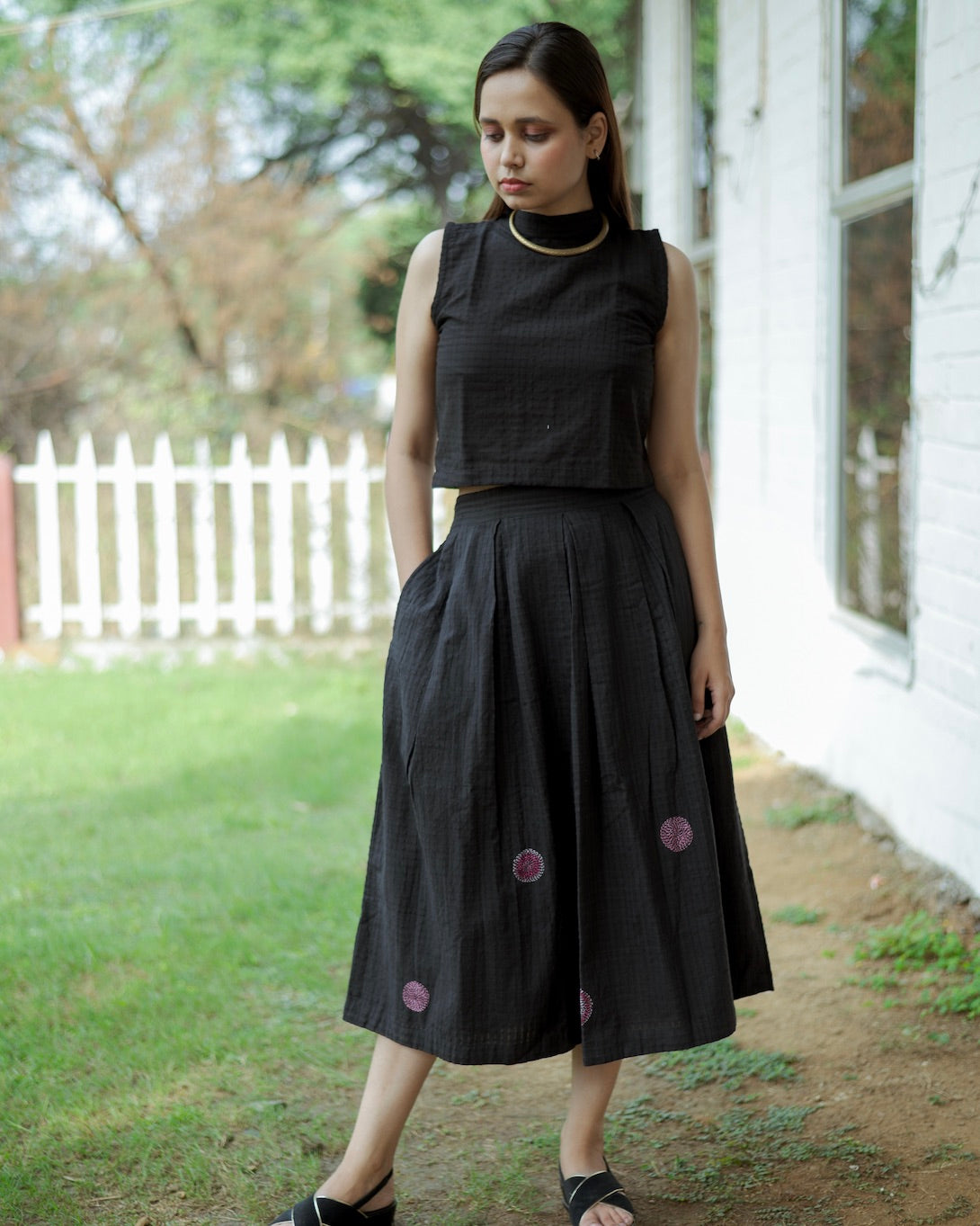 Shop Black skirt set online at bebaakstudio.com