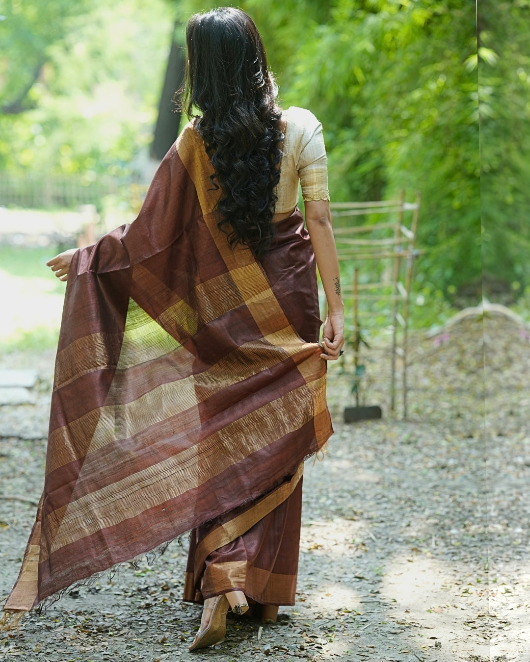 Shipra Brown Kosa Silk Saree