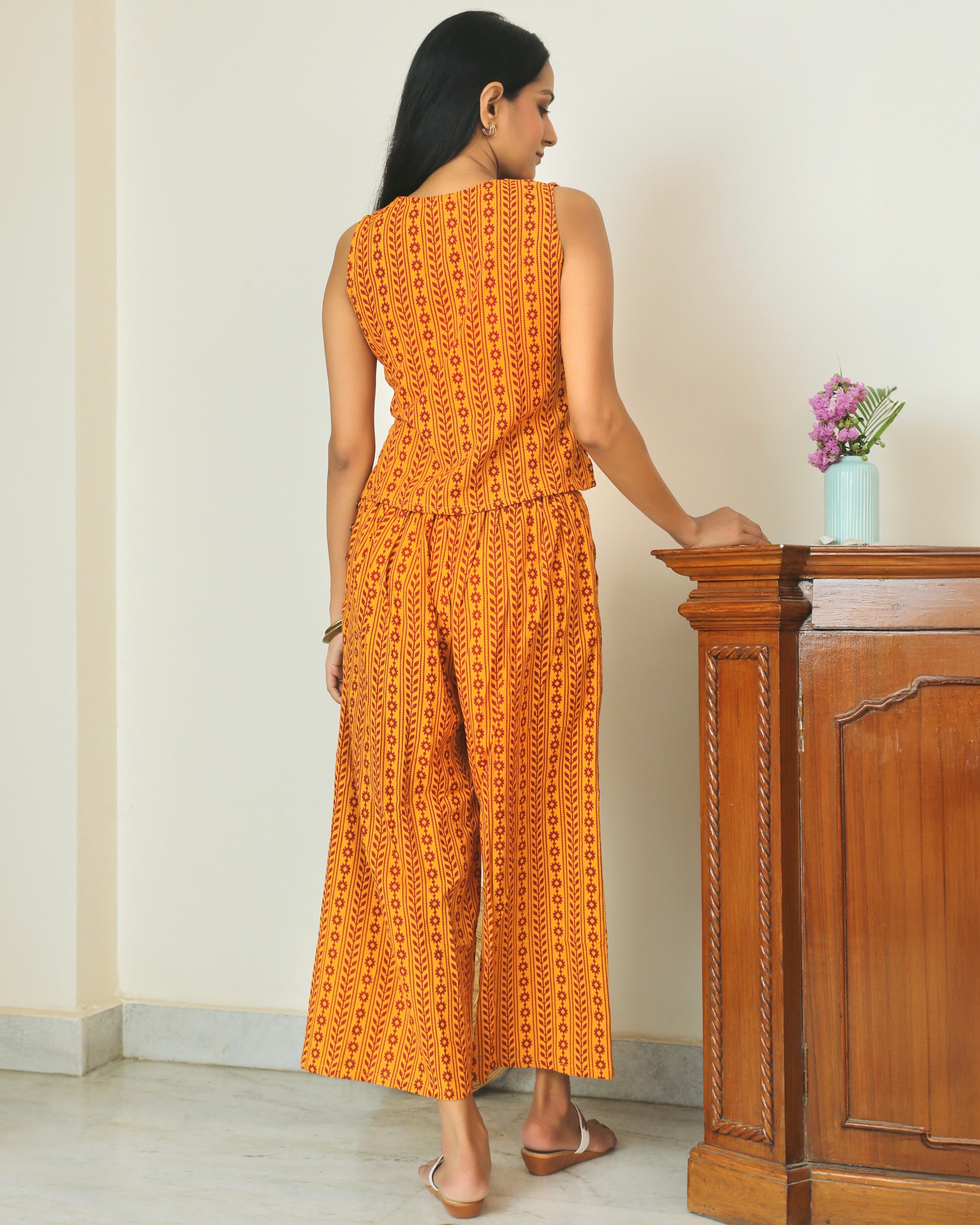 Yellow Bag printed Co-ord from Bebaak