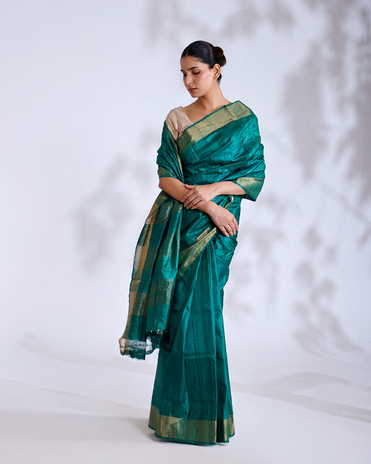 Yamuna Green Kosa Silk Saree