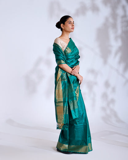 Yamuna Green Kosa Silk Saree