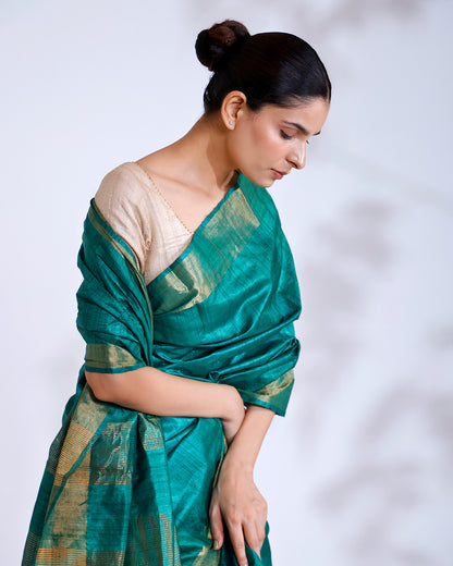 Yamuna Green Kosa Silk Saree