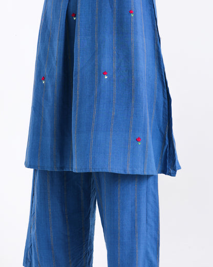 Shop blue kurta palazzo tunic set from Bebaak : Festive wear and casual wear