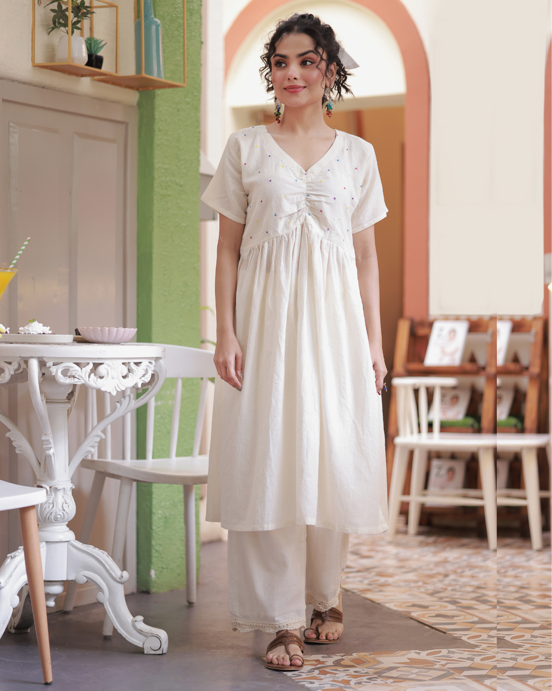 Shiuli cotton tunic set