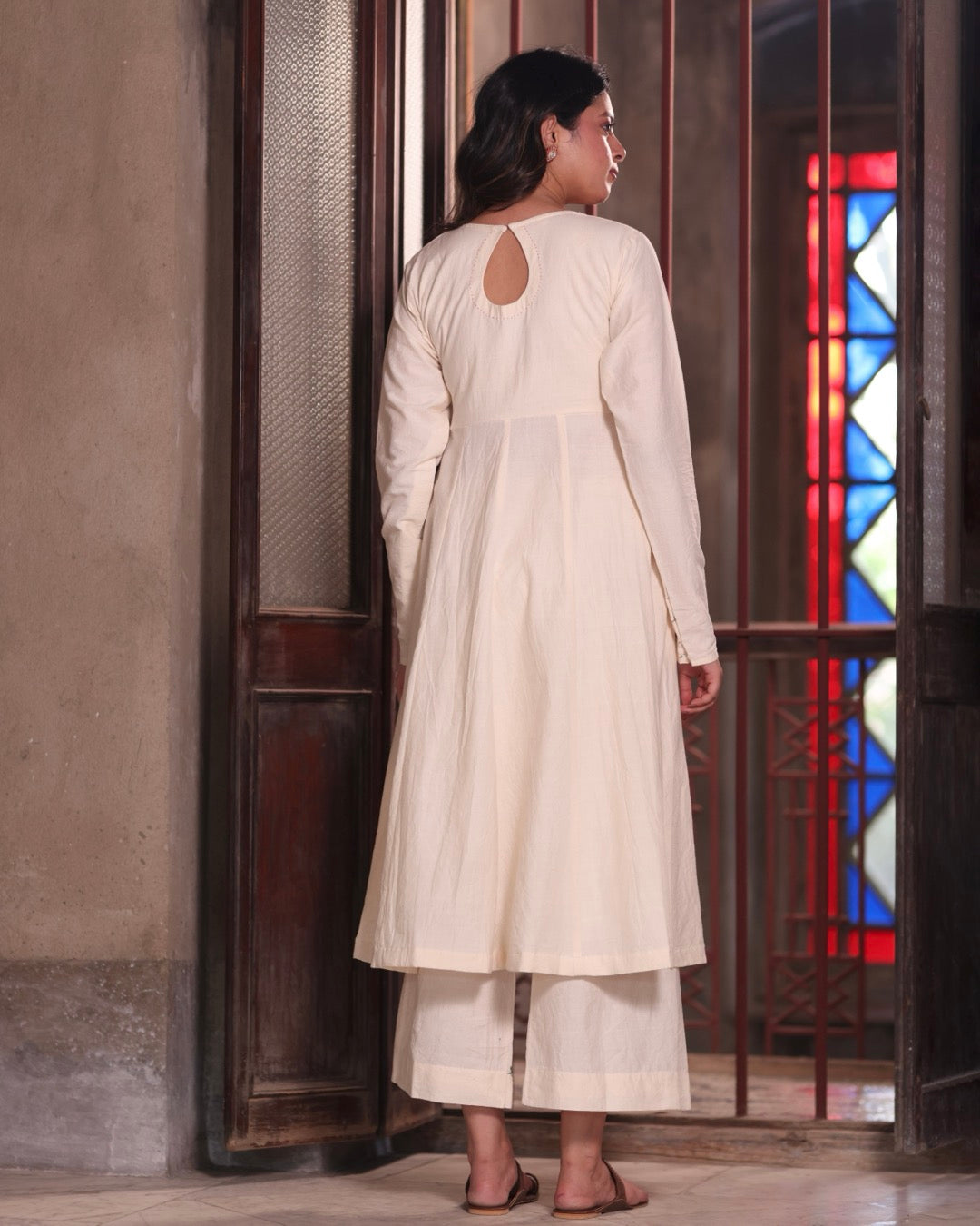 Meera Ivory handwoven kurta set