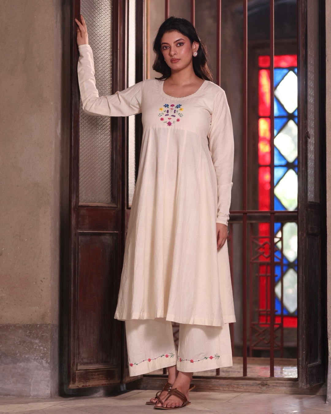 Meera Ivory handwoven kurta set