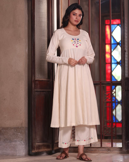 Meera Ivory handwoven kurta set