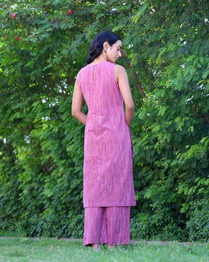 Gul Mirror Handwoven Sleeveless Kurta Set