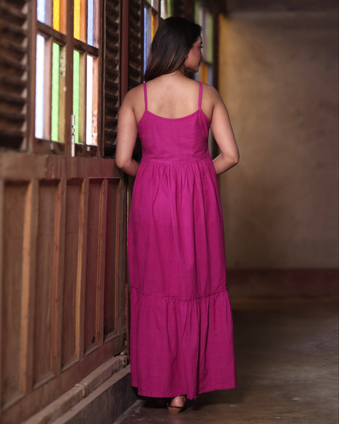 Ruby Handwoven Tier Dress