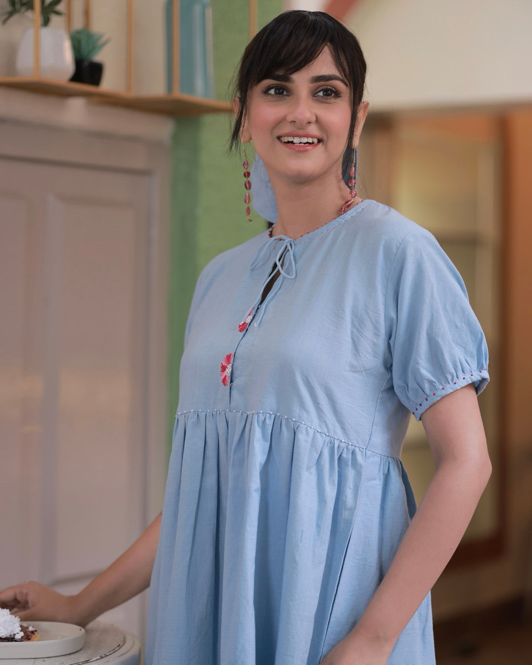 Megha Handwoven Midi Dress