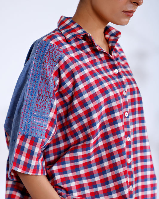 Tokyo Gingham Handwoven Cotton Co-ord Set