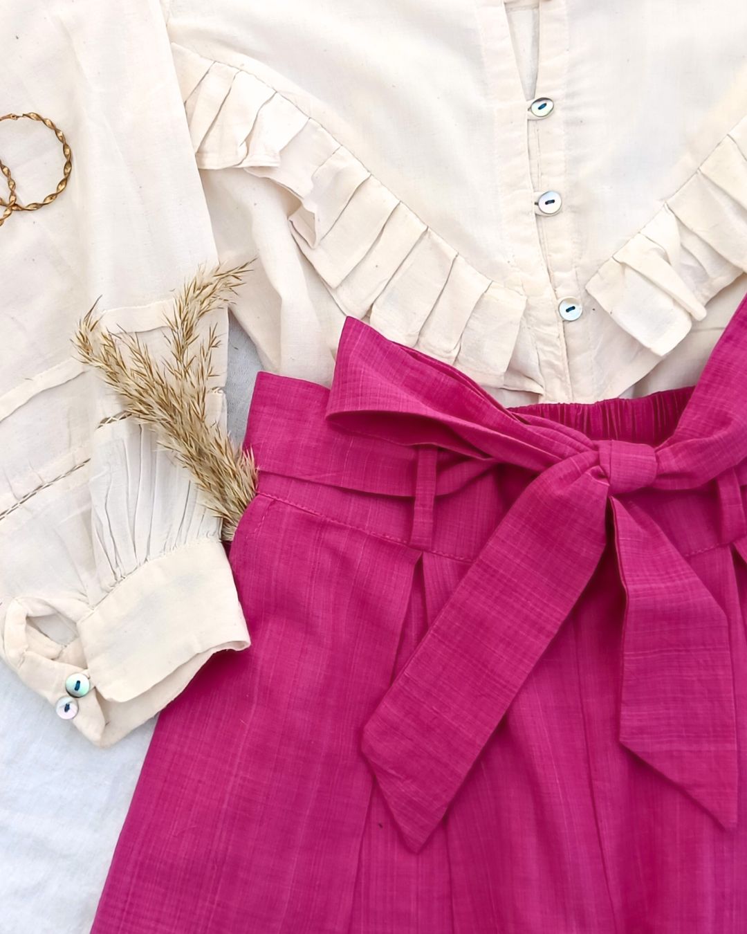 Palazzo: Shop pink High rise palazzo online at bebaakstudio.com