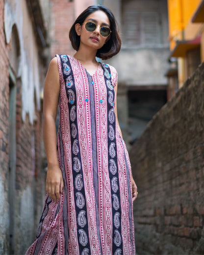 Bagh handblock print pure cotton kurta set online at Bebaakstudio.com