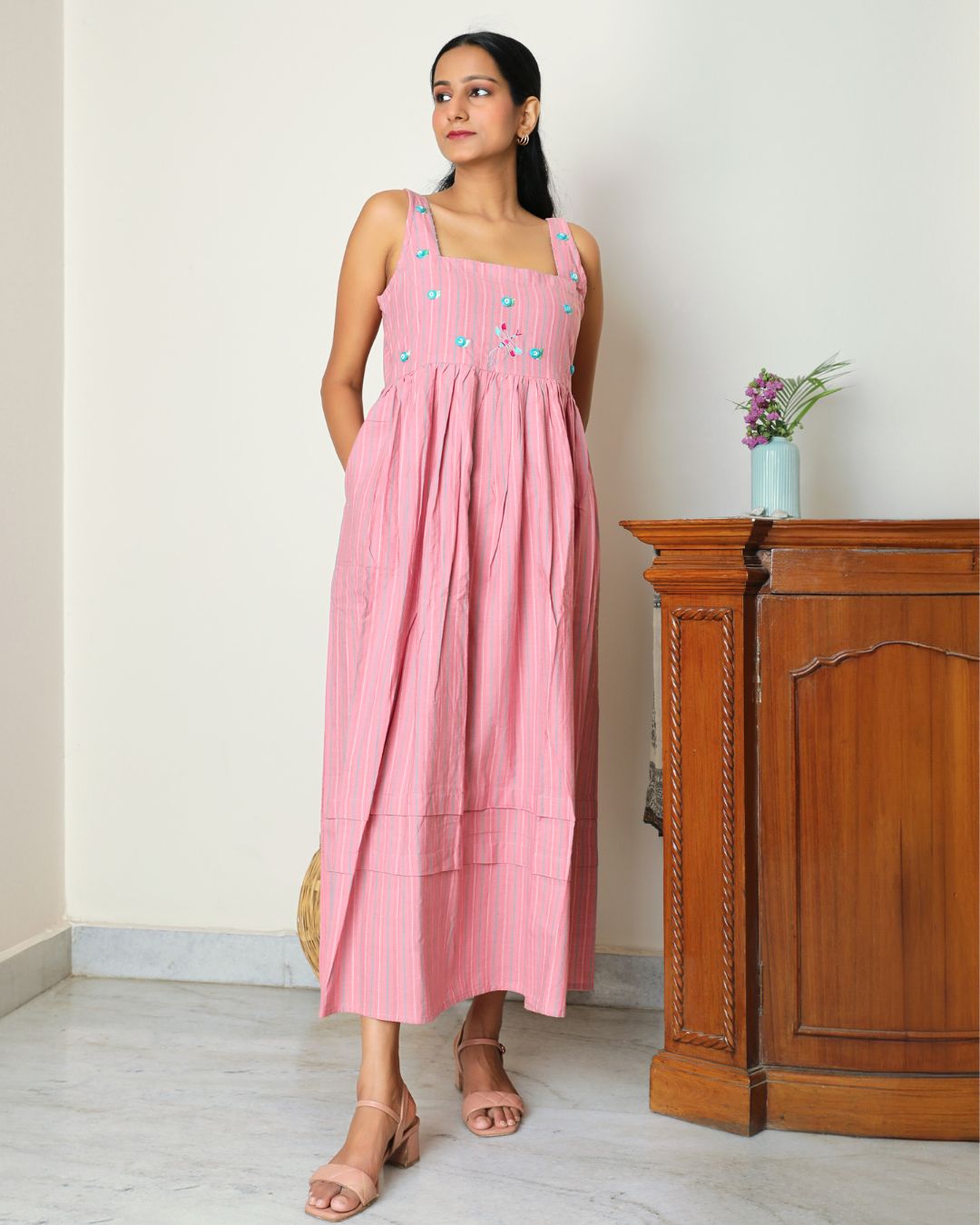 Shop maxi pink dress from Bebaak: Handmade clothing