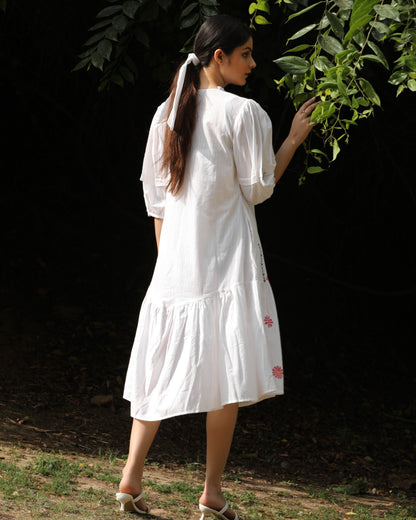 White brunch dress from Bebaak