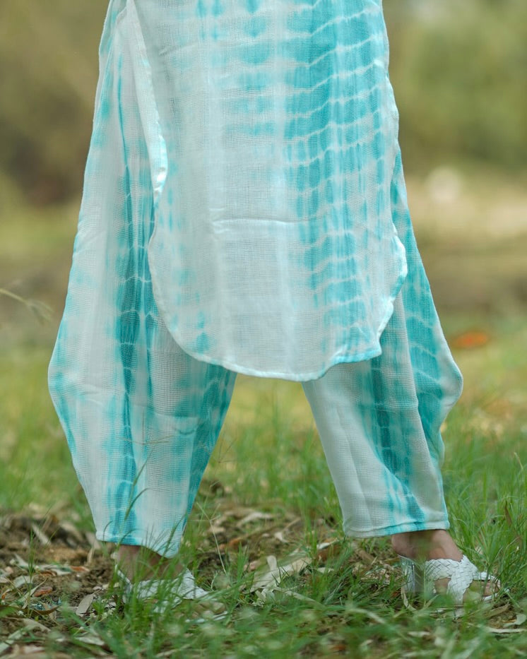 Shop Ambar tie & dye cotton palazzo online at bebaakstudio.com