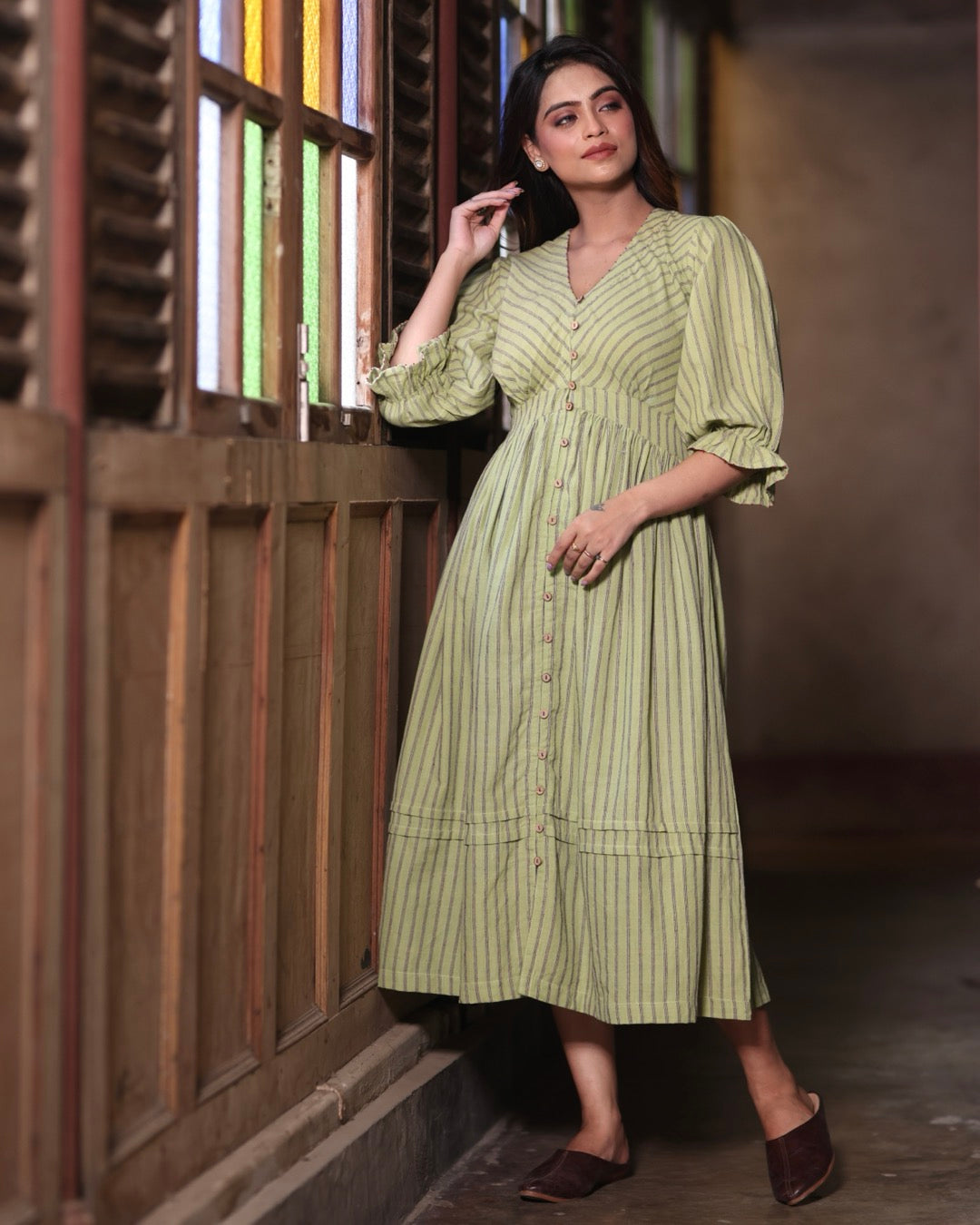 Dhani Handwoven Button-down Dress