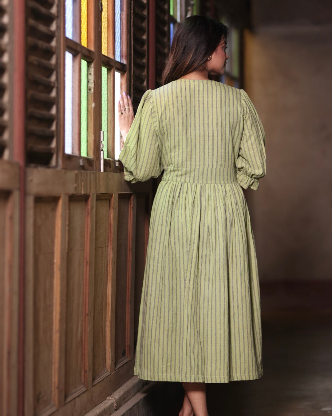 Dhani Handwoven Button-down Dress