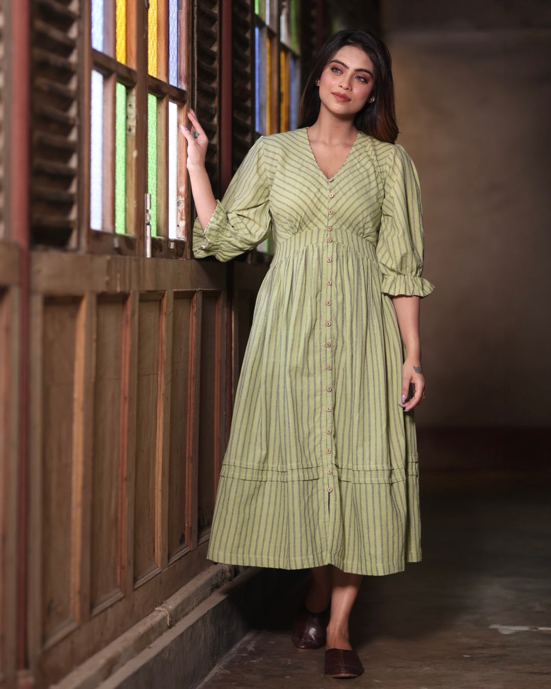 Dhani Handwoven Button-down Dress