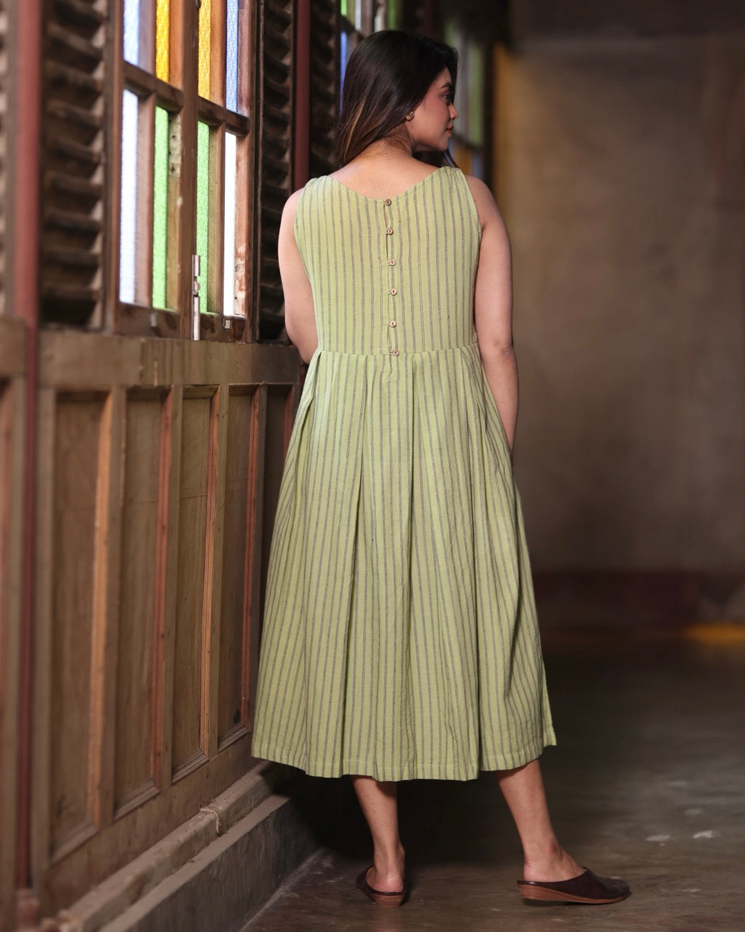 Dhani Flora handwoven Midi Dress