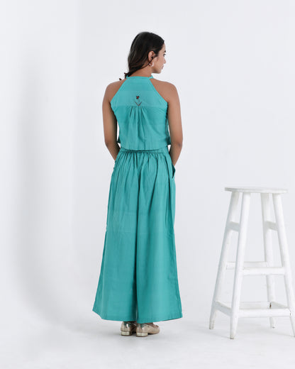 Shop Teal green cotton co-ord set