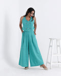 Shop Teal green cotton co-ord set