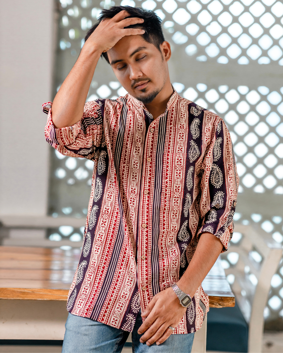 Kabir hand printed shirt