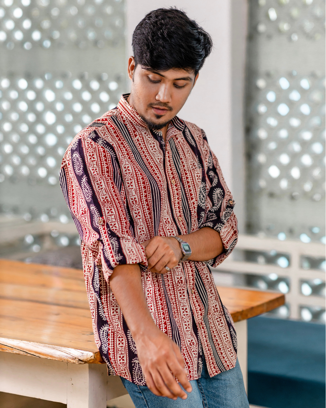 Kabir hand printed shirt