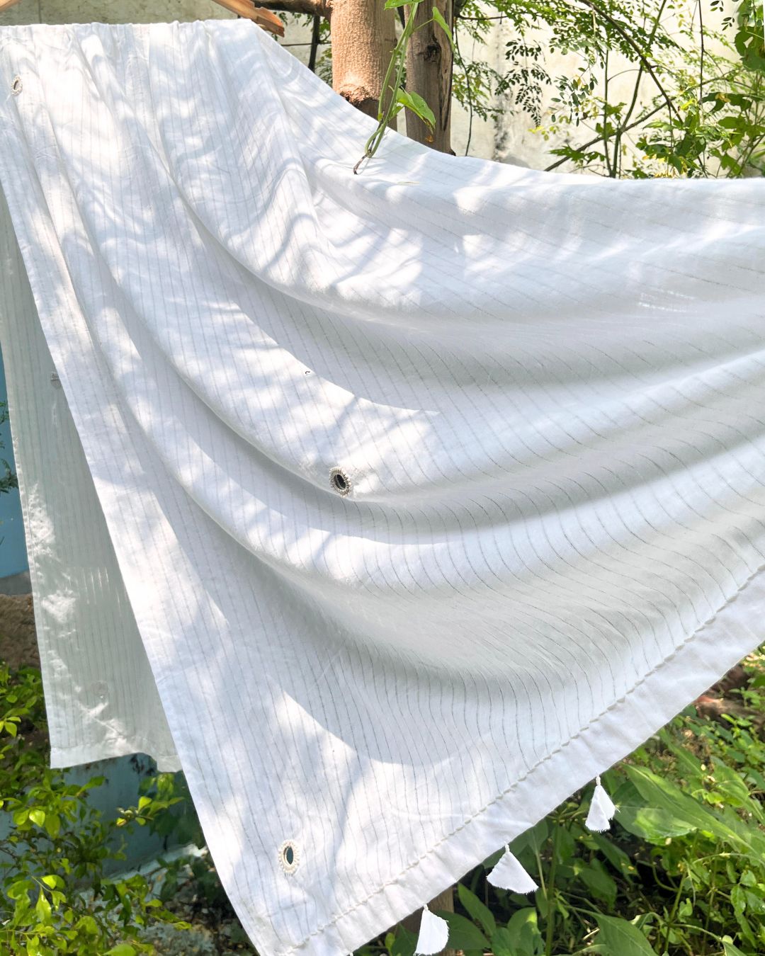 Shop White cotton mirror Embroidered Dupatta online at bebaakstudio.com