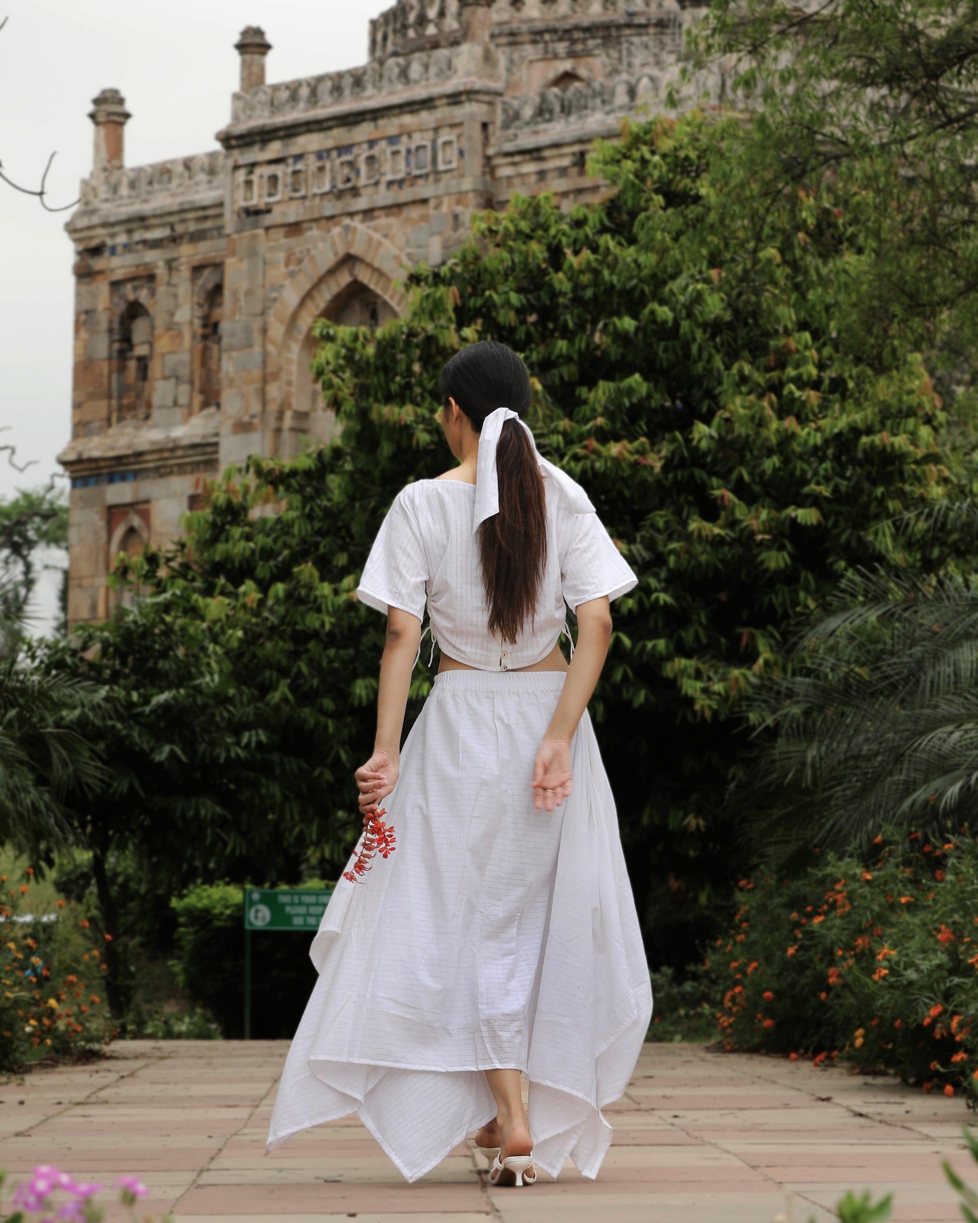 White skirt set from Bebaak