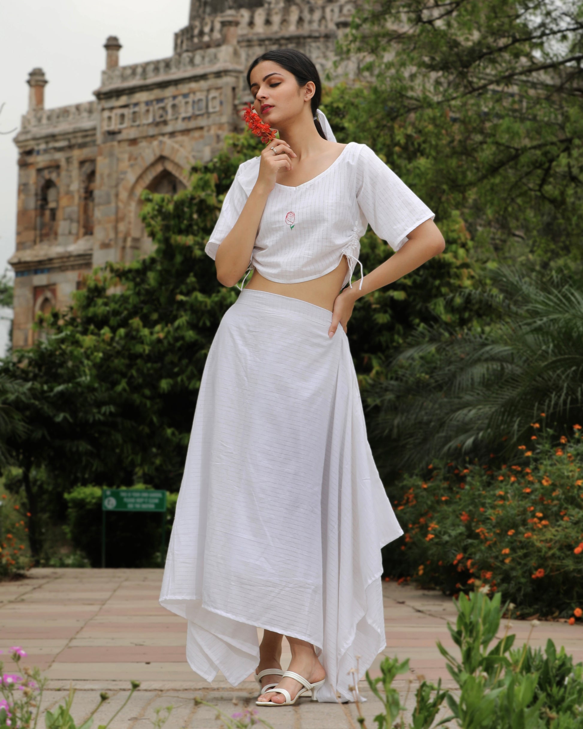 White skirt set from Bebaak