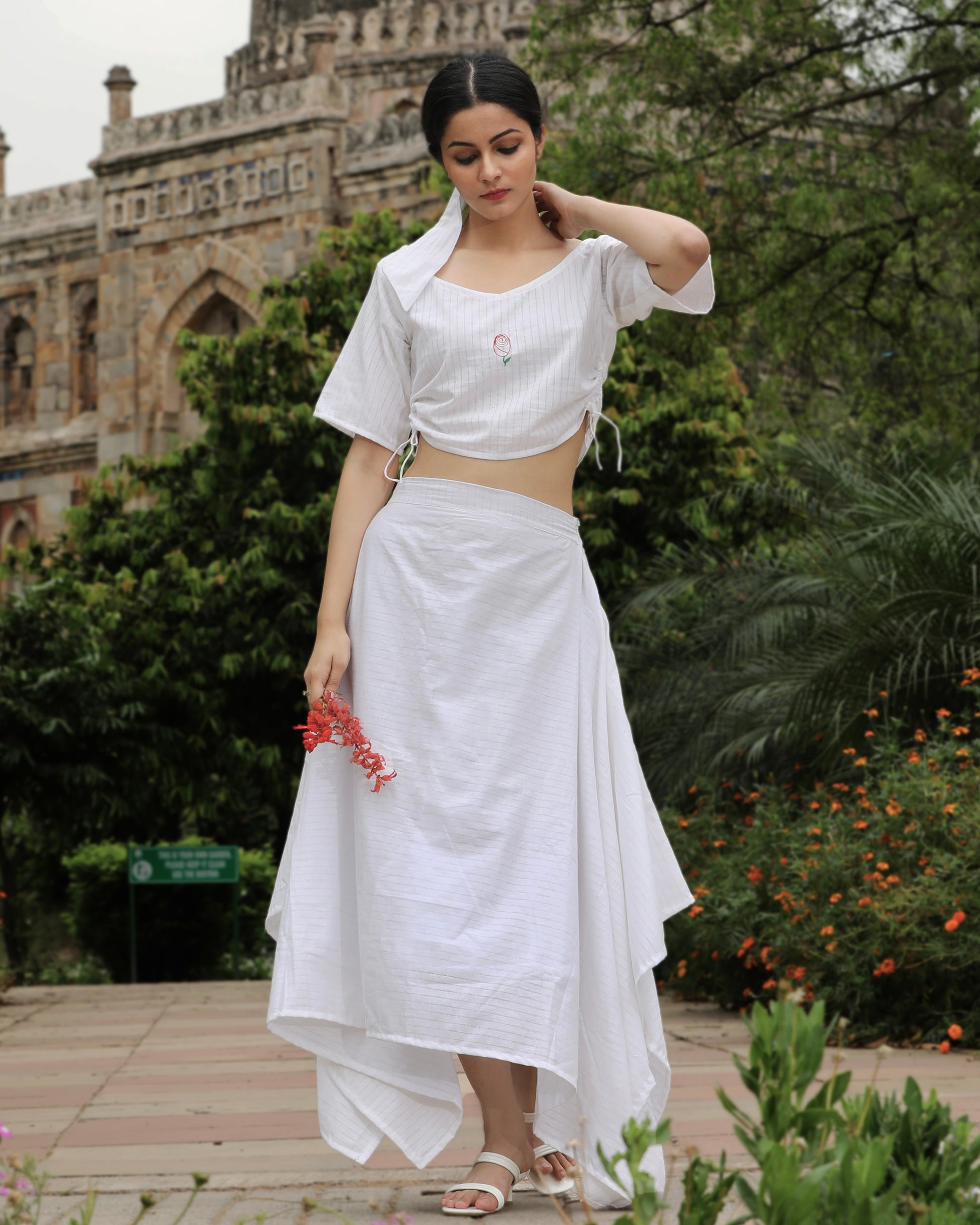 White skirt set from Bebaak