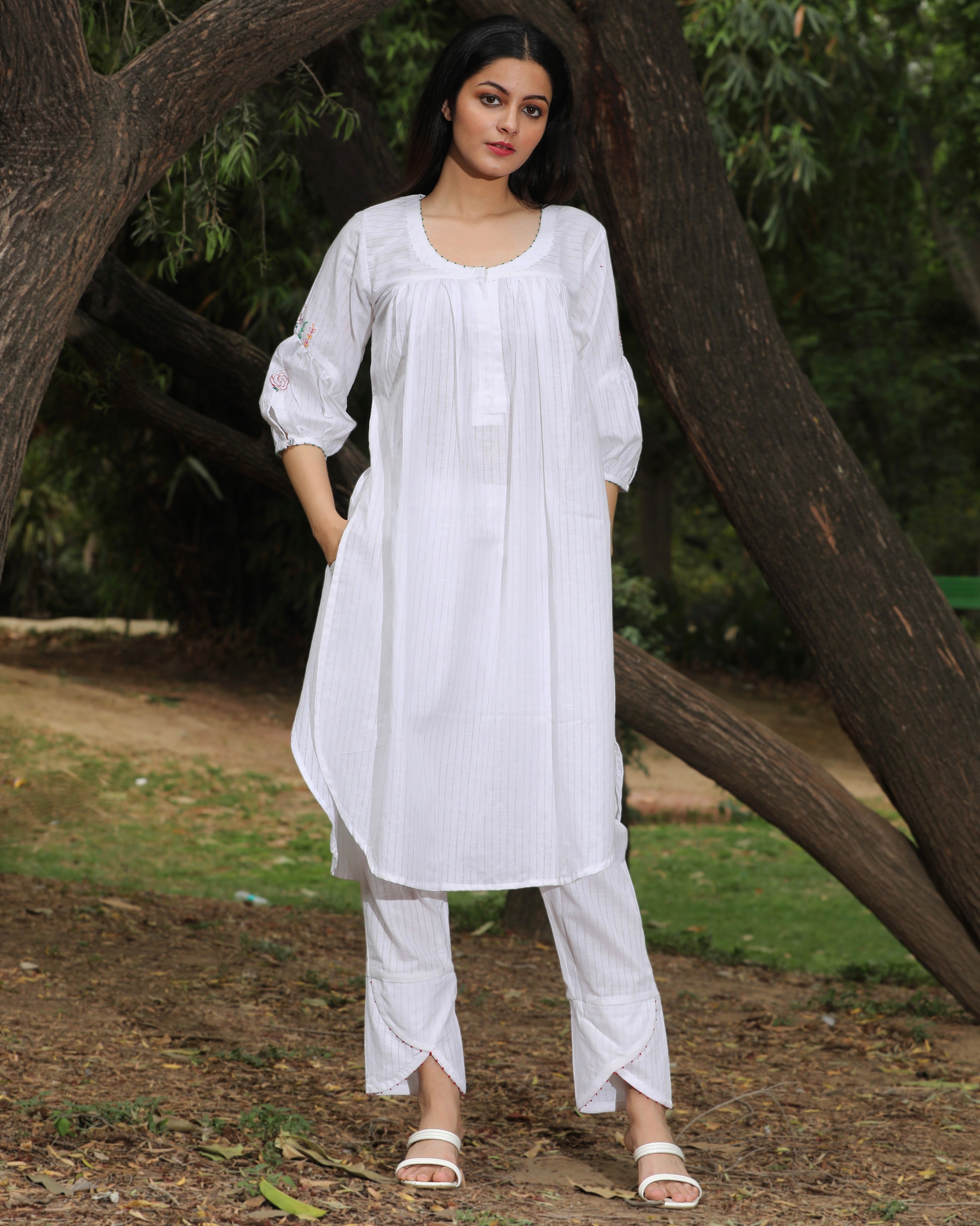 Antifit white tunic set from Bebaak