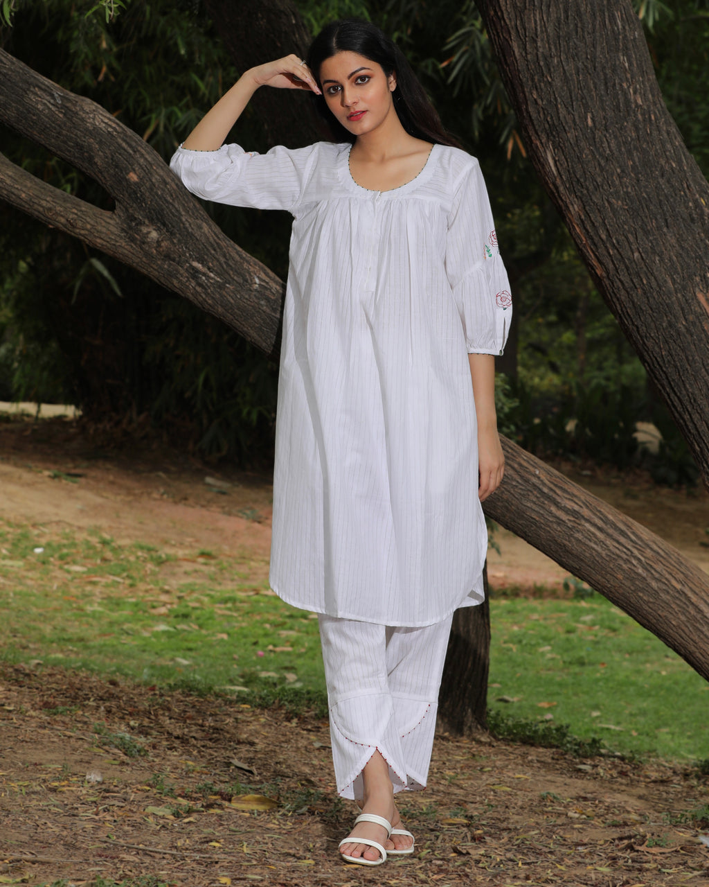 Antifit white tunic set from Bebaak