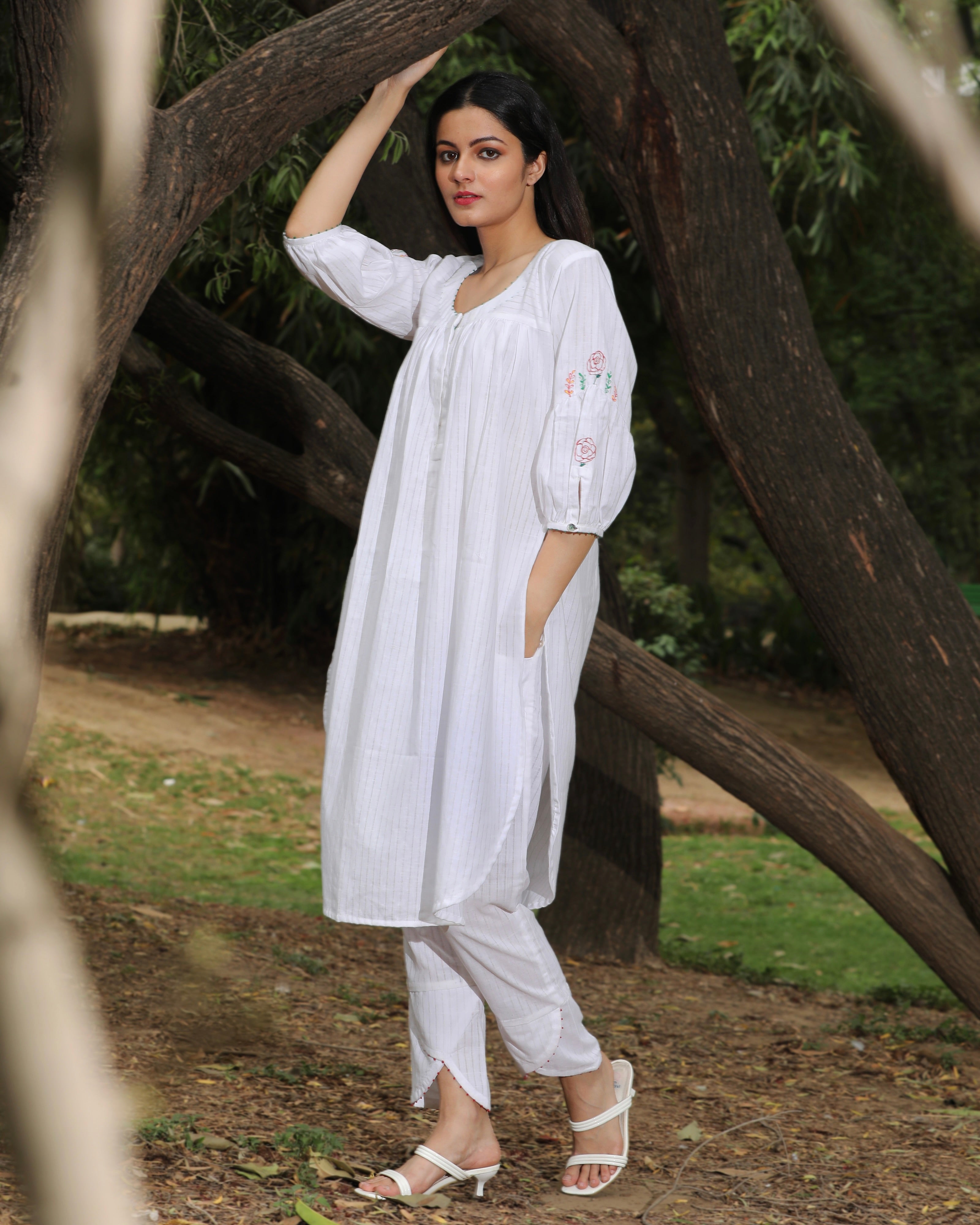 Antifit white tunic set from Bebaak
