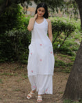 White halter neck tunic set from Bebaak