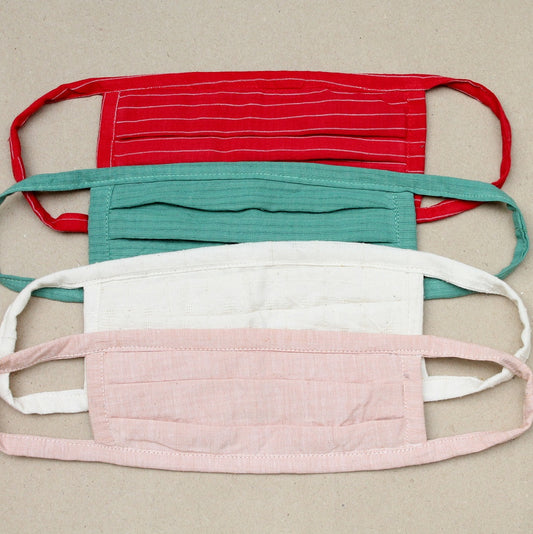Solid and stripes cotton Face mask