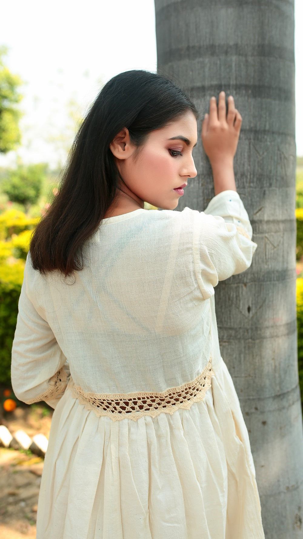 Flounce Sleeved Masakali Dress online at bebaakstudio.com