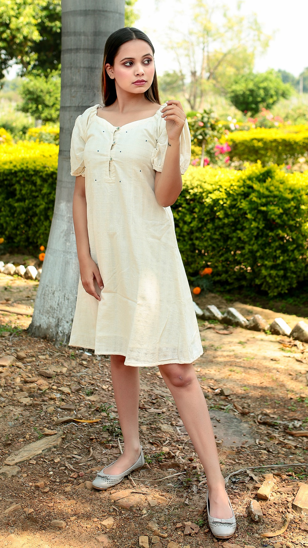 Balloon sleeve Masakali Dress online at bebaakstudio.com