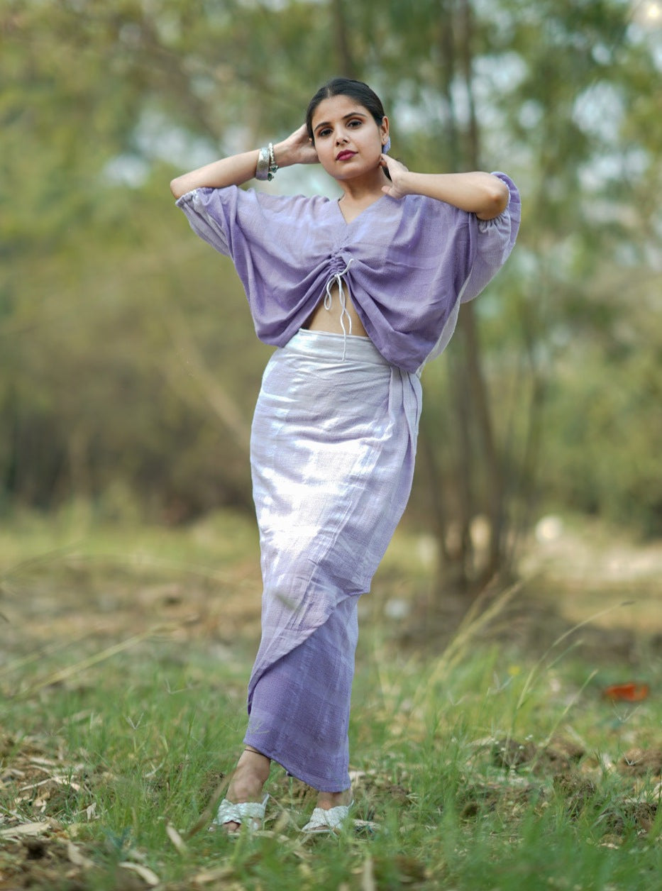 Shop wrap skirt set from Bebaak